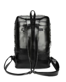 3D Skull Backpack Rivet Studded PU Leather Travel Punk Laptop Backpack  Laptop Bag