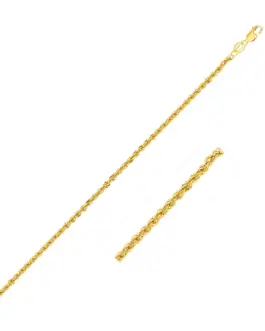 2.0mm 14k Yellow Gold Light Rope Chain