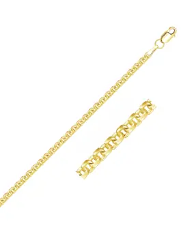 3.0mm 14k Yellow Gold Forsantina Lite Cable Link Chain