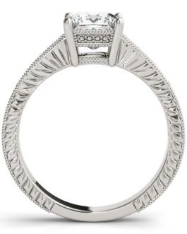 14k White Gold Antique Style Diamond Engagement Ring (1 1/8 cttw)