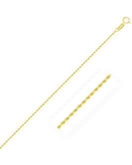 10k Yellow Gold Solid Diamond Cut Rope Chain 1.4mm