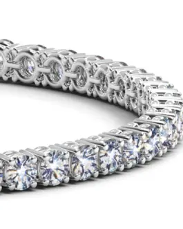 Lab Grown Round Diamond Tennis Bracelet in 14k White Gold (10 cctw F/G  VS2/SI1)