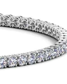 Lab Grown Round Diamond Tennis Bracelet in 14k White Gold (5 cctw  F/G  VS2/SI1)