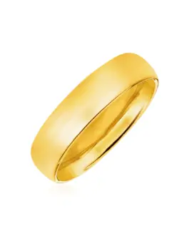 14k Yellow Gold 6mm Comfort Fit Wedding Band