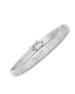 14k White Gold Diamante Flex Bracelet