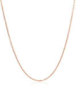 14k Rose Gold Diamond Cut Cable Link Chain 1.1mm