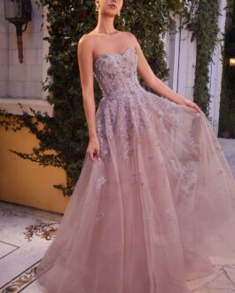STRAPLESS OFF THE SHOULDER BALL GOWN CDA1348