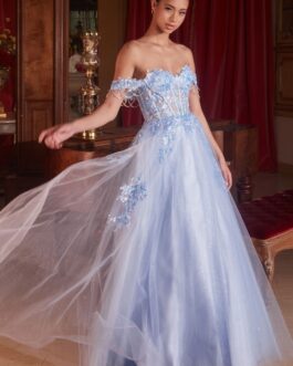 OFF THE SHOULDER TULLE BALL GOWN  CDCDS490