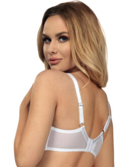 Sheer Lace Soft Cup Bra Coco White