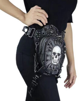 3D Bags Multi-functional Studded Hip Hop Chest Skull Sling Bag Cross Body Shoulder Bag For Men Women Punk