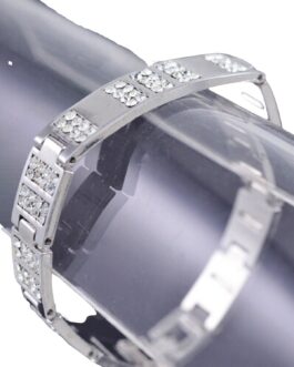 Crystal studded metal bracelet