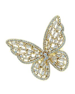 Cubic Zirconia Baguette Butterfly Ring