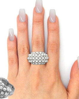 RING PEARL AND RHINESTONE MIX COCKTAIL