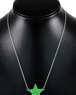 Studded star pendant necklace