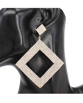 FULL CRYSTAL SQUARE DROP EARRING