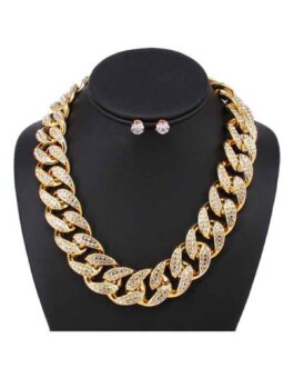NECKLACE SET CHAIN FULL CRYSTAL