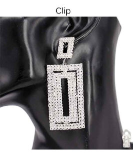 Crystal Double Square  Earrings