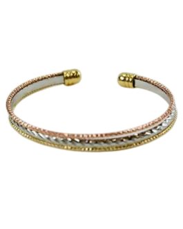 Triple Band Middle Textured Cuff