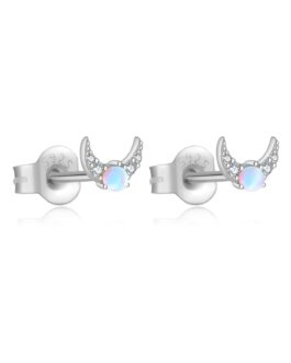 Laoise – Crescent Moon Opal Earrings