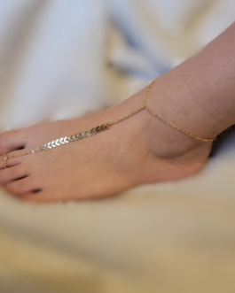 Bohemian Gold Anklet Toe Ring Barefoot Sandal Anklet