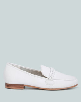 kita braided strap detail loafers