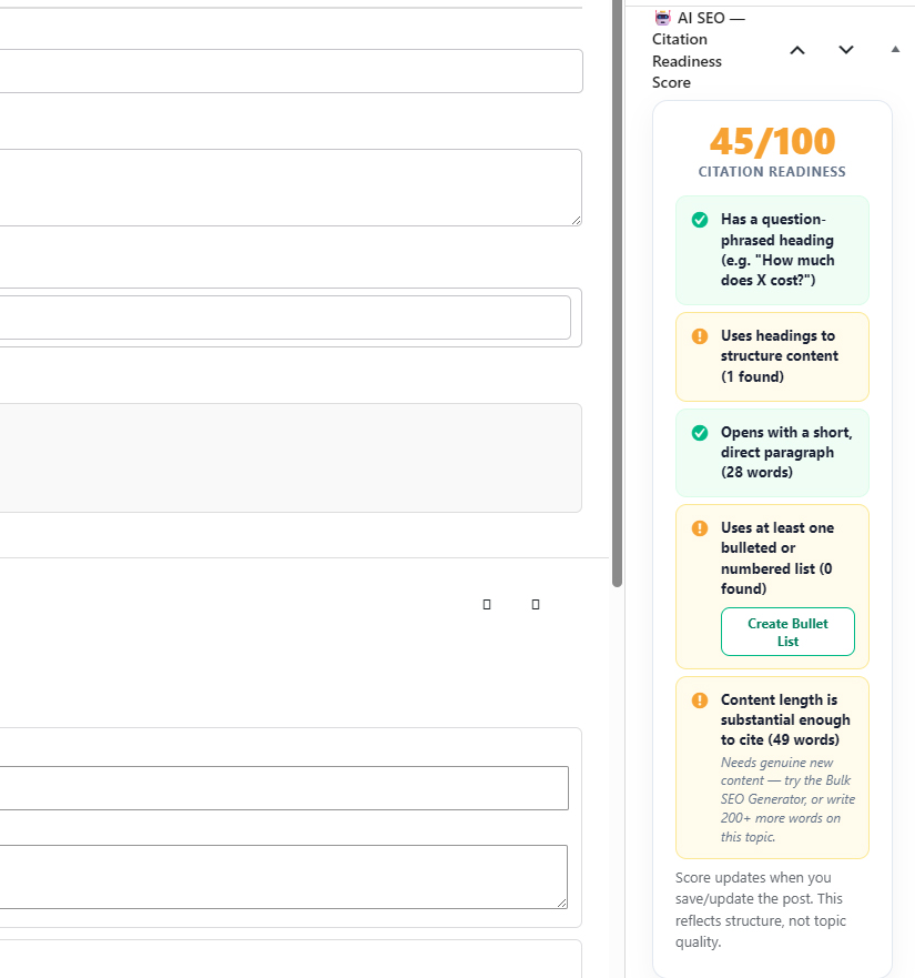 HiRizzi AI SEO citation readiness and suggested fixes