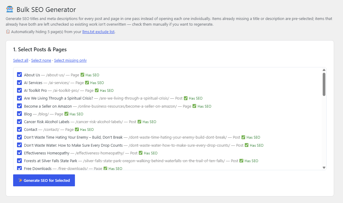 HiRizzi AI SEO bulk SEO generator