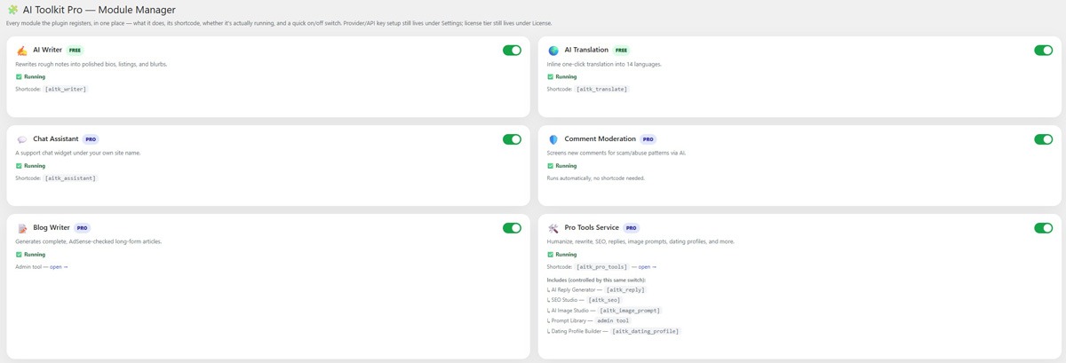 AI Toolkit Pro module manager